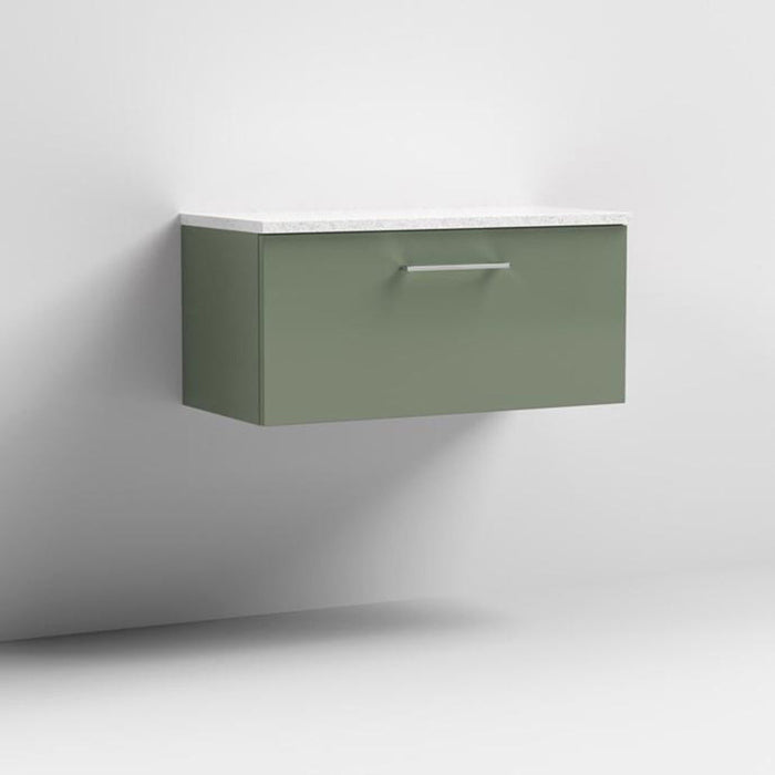 Nuie Arno Wall Hung 1-Drawer Vanity & Laminate Work Top - Unbeatable Bathrooms