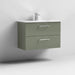 Nuie Arno Wall Hung 2-Drawer Vanity & Minimalist Basin - Unbeatable Bathrooms
