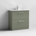 Nuie Arno Floor Standing 2-Drawer Vanity & Minimalist Basin - Unbeatable Bathrooms