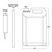 Armitage Shanks Contour 21 Soap Bottle Remote 4 Feed - For Contour 21 Soap Dispensers - Unbeatable Bathrooms