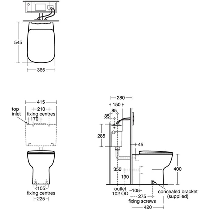 Armitage Shanks Edit D Back To Wall Toilet - Unbeatable Bathrooms