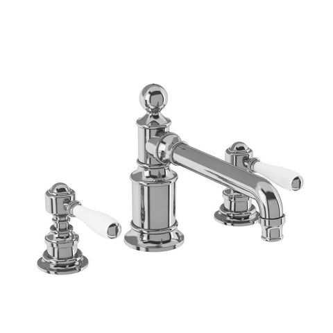 Burlington Arcade 3 Hole Basin Mixer Deck Mounted without Pop-up Waste - Unbeatable Bathrooms