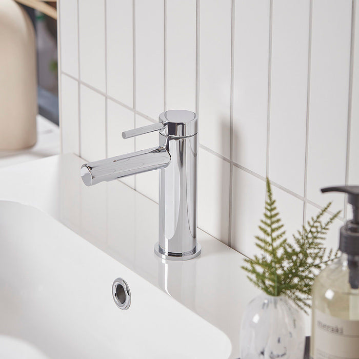 Tavistock Anthem Mini Basin Mixer Tap with Click Waste - Chrome - Unbeatable Bathrooms