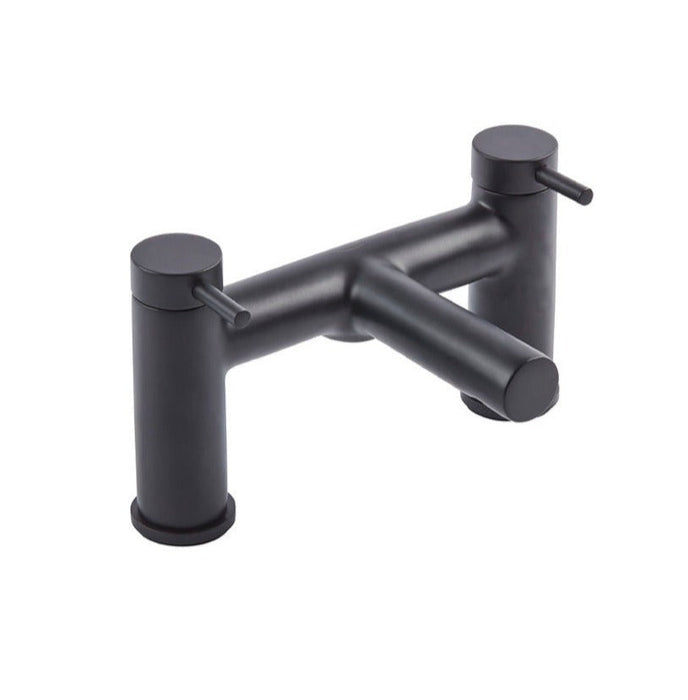 Tavistock Anthem Deck Mounted Bath Filler Tap - Matt Black - Unbeatable Bathrooms