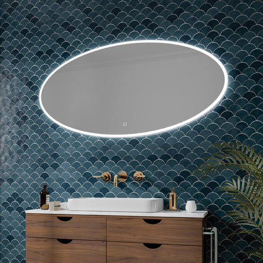 HiB Arena 120 LED Ambient Oval Mirror - Unbeatable Bathrooms