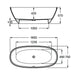 Roca Ariane Oval Stonex® 1650 x 750mm Freestanding Bath - Unbeatable Bathrooms