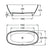 Roca Ariane Oval Stonex® 1650 x 750mm Freestanding Bath - Unbeatable Bathrooms