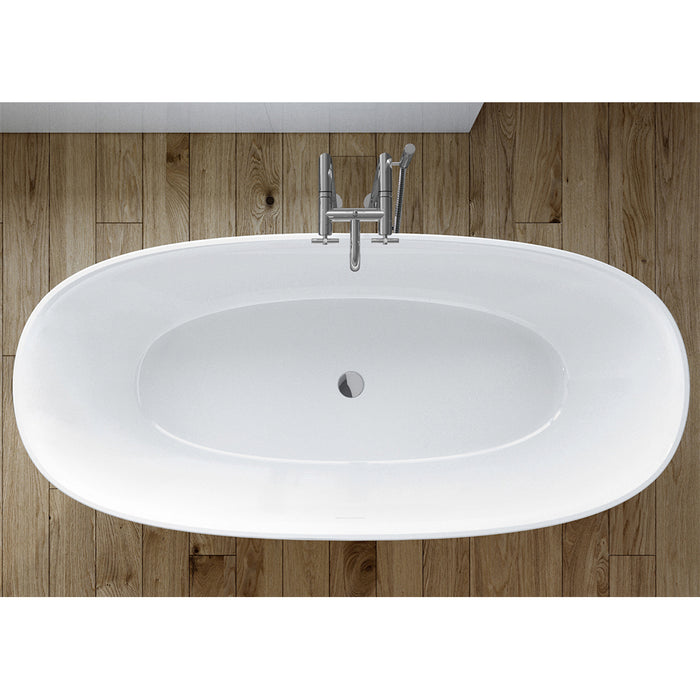 Roca Ariane Oval Stonex® 1650 x 750mm Freestanding Bath - Unbeatable Bathrooms