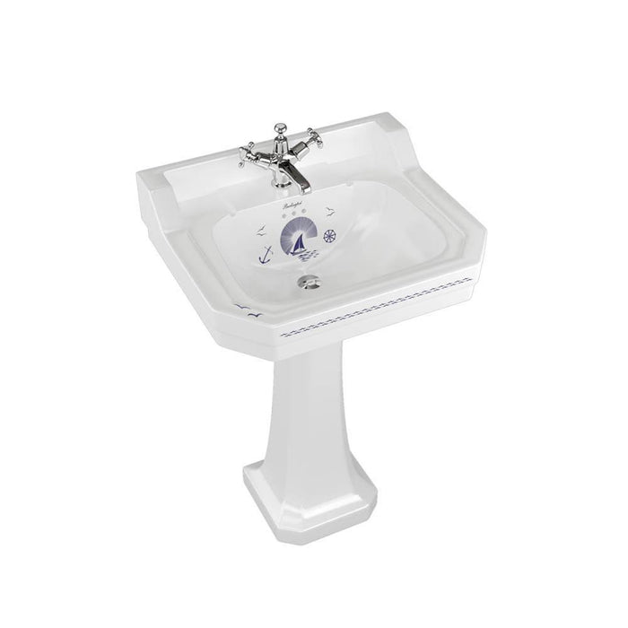 Burlington Bespoke Edwardian 56cm Full Pedestal Basin - 1, 2 & 3TH - Unbeatable Bathrooms