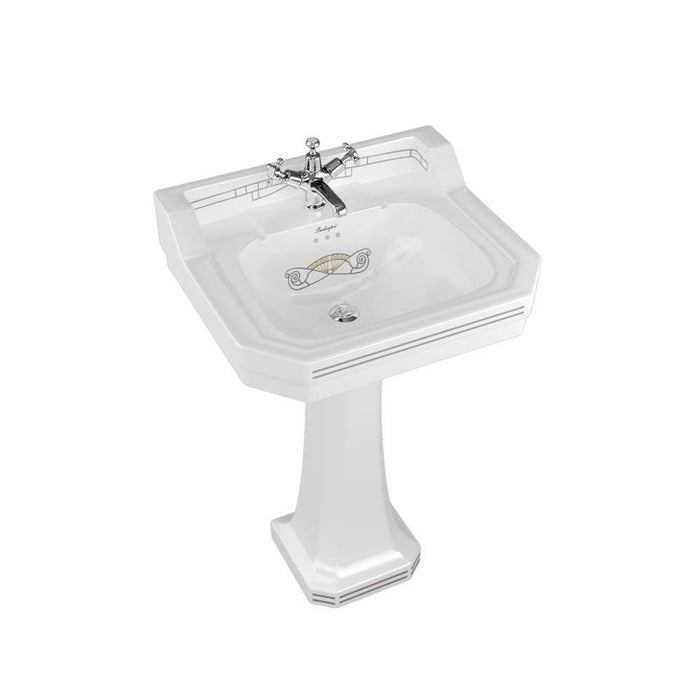 Burlington Bespoke Edwardian 56cm Full Pedestal Basin - 1, 2 & 3TH - Unbeatable Bathrooms
