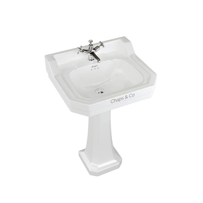 Burlington Bespoke Edwardian 56cm Full Pedestal Basin - 1, 2 & 3TH - Unbeatable Bathrooms