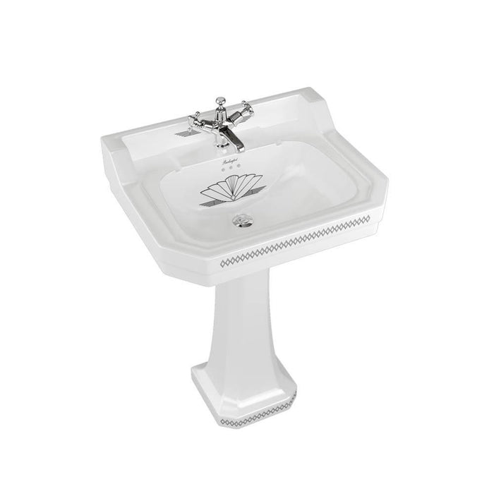 Burlington Bespoke Edwardian 61cm Full Pedestal Basin - 1, 2 & 3TH - Unbeatable Bathrooms