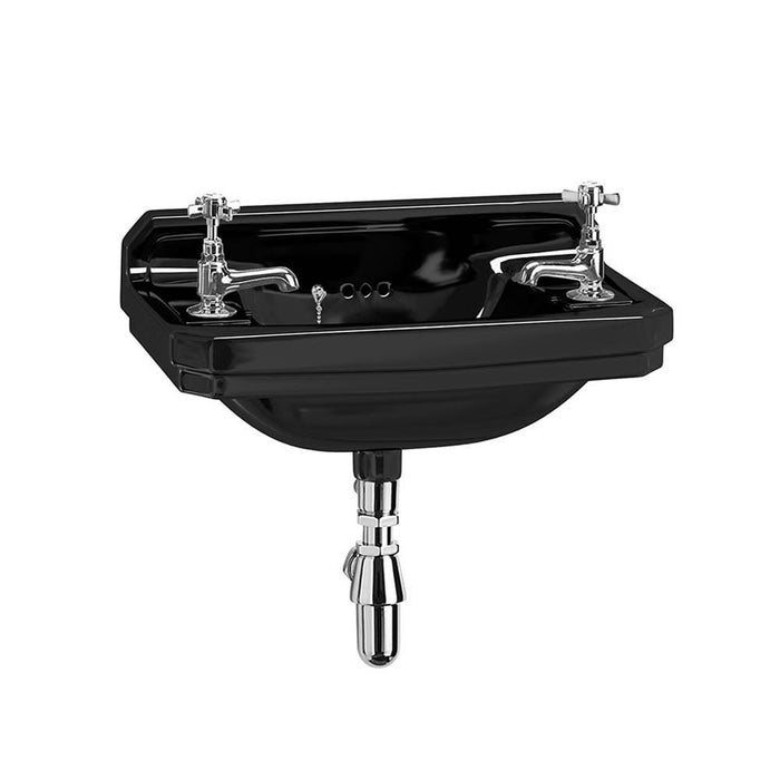 Burlington Edwardian 510mm 2TH Wall Hung Cloakroom Basin - Unbeatable Bathrooms