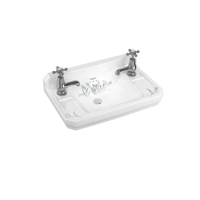 Burlington Edwardian 510mm 2TH Wall Hung Cloakroom Basin (Various Designs) - Unbeatable Bathrooms