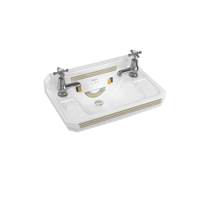 Burlington Edwardian 510mm 2TH Wall Hung Cloakroom Basin (Various Designs) - Unbeatable Bathrooms