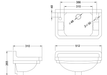 Burlington Edwardian 510mm 2TH Wall Hung Cloakroom Basin - Unbeatable Bathrooms