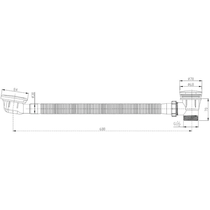 Flova Bath Clicker Waste with Overflow - Unbeatable Bathrooms