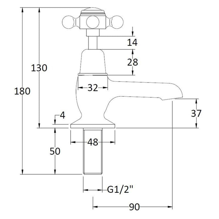 Hudson Reed Topaz with Crosshead Basin Taps - Unbeatable Bathrooms