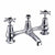Burlington Birkenhead 2 Tap Hole Bridge Basin Mixer with Plug & Chain Waste & Swivel Spout - Unbeatable Bathrooms