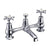 Burlington Birkenhead 2 Tap Hole Bridge Basin Mixer with Plug & Chain Waste & Swivel Spout - Unbeatable Bathrooms