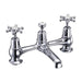Burlington Birkenhead 2 Tap Hole Bridge Basin Mixer with Plug & Chain Waste & Swivel Spout - Unbeatable Bathrooms