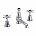 Burlington Birkenhead 3 Tap Hole Mixer with Pop-up Waste - Unbeatable Bathrooms