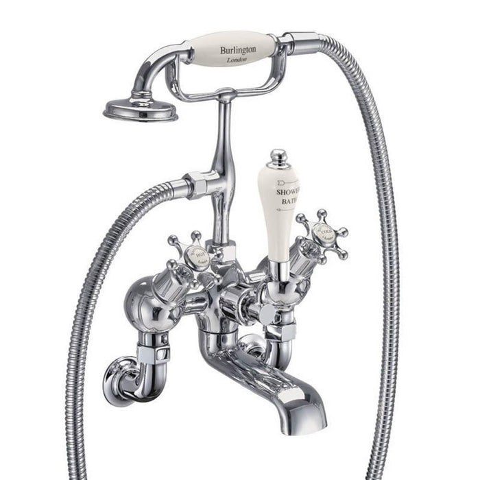 Burlington Birkenhead Angled Bath Shower Mixer Wall Mounted - Unbeatable Bathrooms