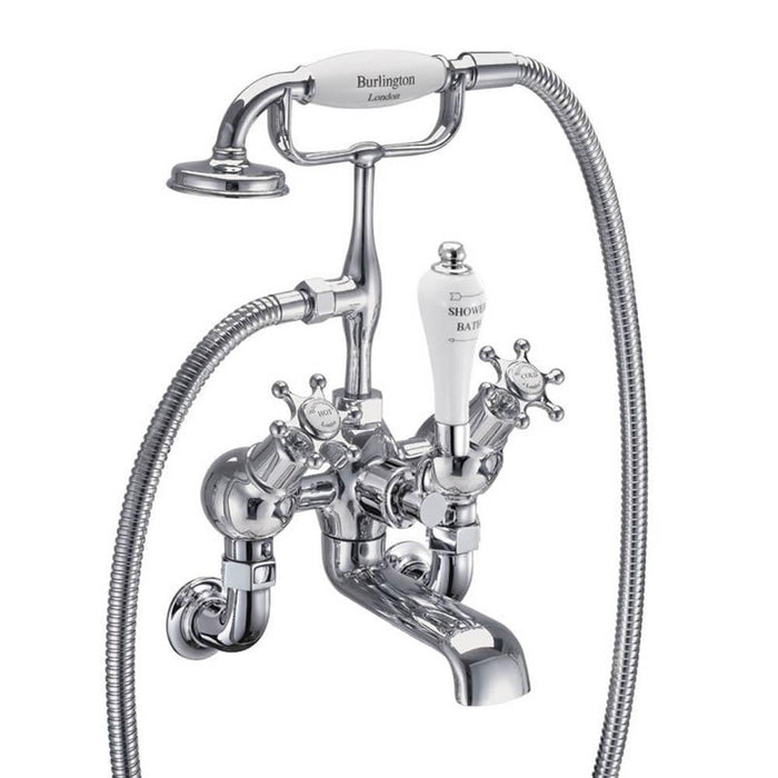 Burlington Birkenhead Angled Bath Shower Mixer Wall Mounted - Unbeatable Bathrooms