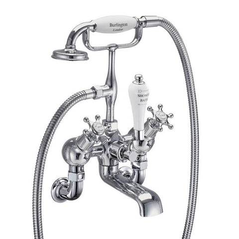 Burlington Birkenhead Angled Bath Shower Mixer Wall Mounted - Unbeatable Bathrooms