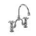 Burlington Birkenhead 2 Tap Hole Arch Mixer with Curved Spout (200mm centres) - Unbeatable Bathrooms