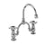 Burlington Birkenhead 2 Tap Hole Arch Mixer with Curved Spout (230mm centres) - Unbeatable Bathrooms