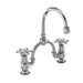 Burlington Birkenhead 2 Tap Hole Arch Mixer with Curved Spout (230mm centres) - Unbeatable Bathrooms
