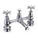 Burlington Birkenhead Regent 2 Tap Hole Bridge Basin Mixer with Plug & Chain Waste & Swivel Spout - Unbeatable Bathrooms