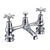Burlington Birkenhead Regent 2 Tap Hole Bridge Basin Mixer with Plug & Chain Waste & Swivel Spout - Unbeatable Bathrooms