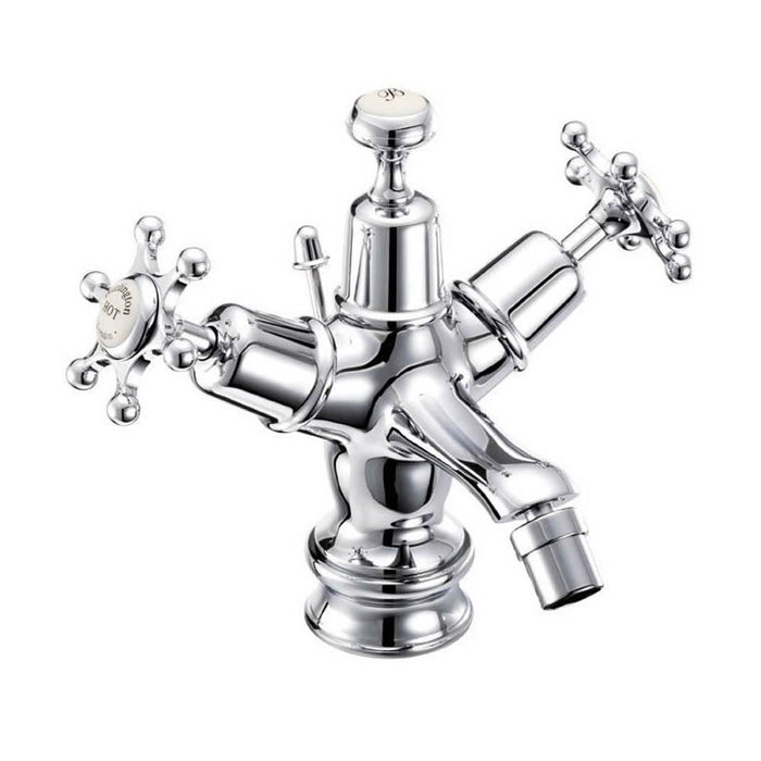Burlington Birkenhead Regent Bidet Mixer with Pop-up Waste - Unbeatable Bathrooms
