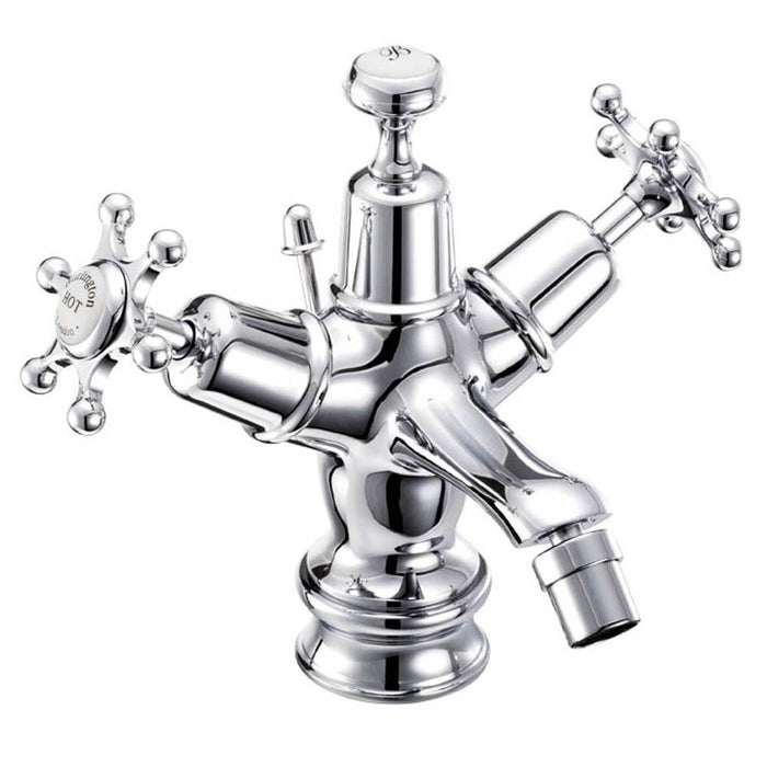 Burlington Birkenhead Regent Bidet Mixer with Pop-up Waste - Unbeatable Bathrooms