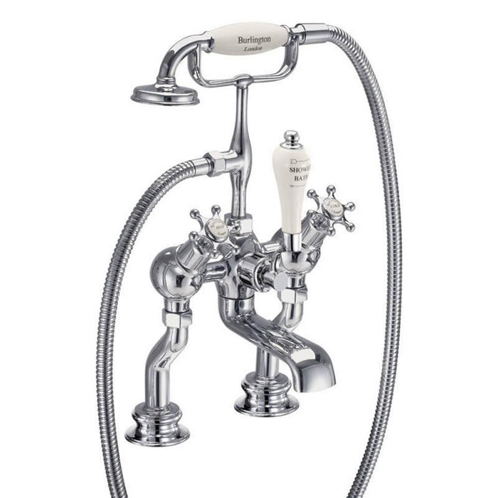 Burlington Birkenhead Regent Angled Bath Shower Mixer Deck Mounted - Unbeatable Bathrooms