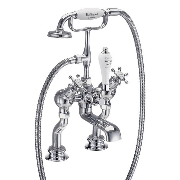 Burlington Birkenhead Regent Angled Bath Shower Mixer Deck Mounted - Unbeatable Bathrooms