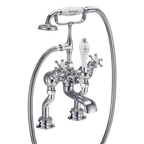 Burlington Birkenhead Regent Angled Bath Shower Mixer Deck Mounted - Unbeatable Bathrooms