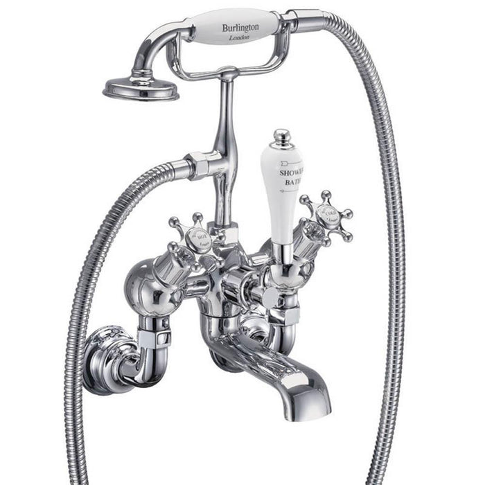 Burlington Birkenhead Regent Angled Bath Shower Mixer Wall Mounted - Unbeatable Bathrooms
