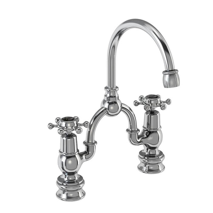 Burlington Birkenhead 2 Tap Hole Regent Arch Mixer with Curved Spout (200mm centres) - Unbeatable Bathrooms