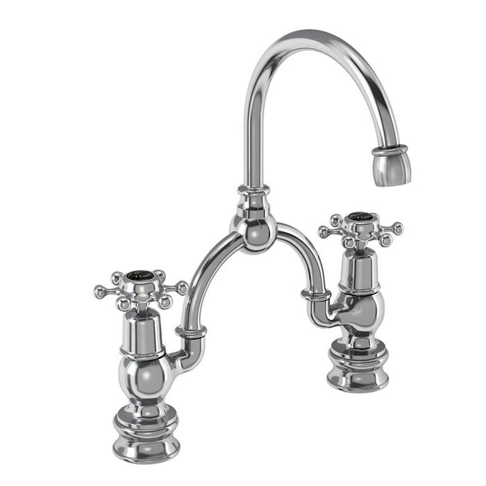 Burlington Birkenhead 2 Tap Hole Regent Arch Mixer with Curved Spout (230mm centres) - Unbeatable Bathrooms