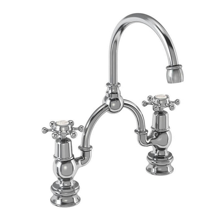 Burlington Birkenhead 2 Tap Hole Regent Arch Mixer with Curved Spout (230mm centres) - Unbeatable Bathrooms