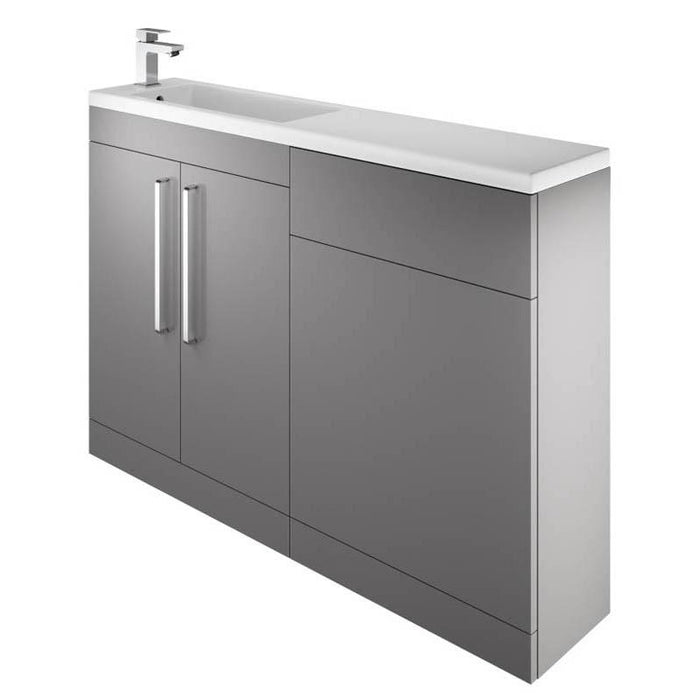 The White Space Scene 1200mm Vanity Unit Pack - Floor Standing 2 Door Unit (RH) - Unbeatable Bathrooms