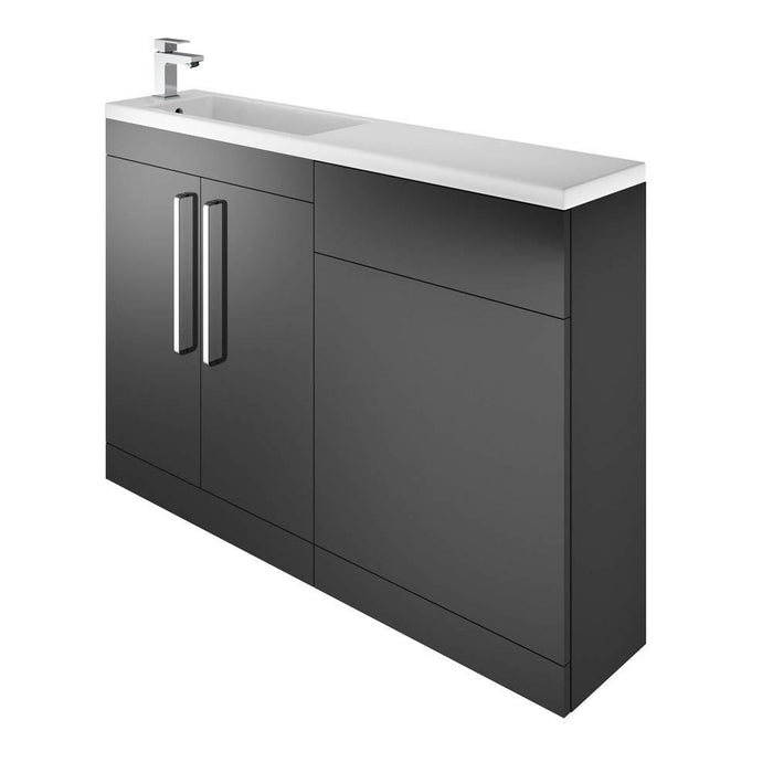 The White Space Scene 1200mm Vanity Unit Pack - Floor Standing 2 Door Unit (RH) - Unbeatable Bathrooms