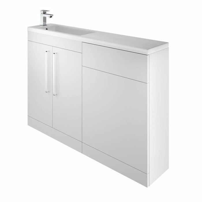 The White Space Scene 1200mm Vanity Unit Pack - Floor Standing 2 Door Unit (RH) - Unbeatable Bathrooms