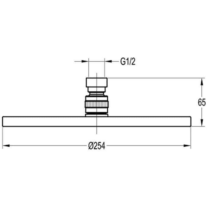 Flova 250mm Design Brass Rain Shower - Unbeatable Bathrooms