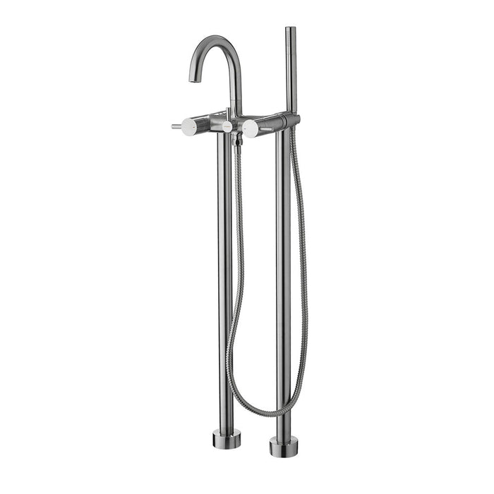 Flova Levo Floor Standing Bath and Shower Mixer - Unbeatable Bathrooms