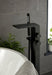Vado Omika Noir Floor Standing Bath Shower Mixer + Shower Kit - Polished Black - Unbeatable Bathrooms