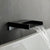 Vado Omika Noir Wall Mounted Waterfall Bath Spout - Polished Black - Unbeatable Bathrooms